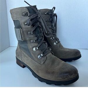Sorel Emelie Conquest Waterproof Lace-Up Boot Size 6.5